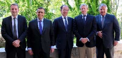 De izquierda a derecha: Gilles Zeitoun, Director General de Cetelem España; Germán López Madrid, Presidente de Volvo Car España; Ramiro Mato, Presidente de BNP Paribas España; José María Galofré, Consejero Delegado Volvo Car España; y Javier de Ulacia, Director de Auto de Cetelem España.