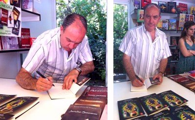 José Luis Barceló en la caseta de Editorial SEPHA (www.editorialsepha.com)