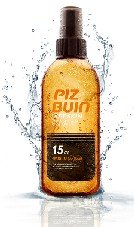 Crema solar sobre piel mojada