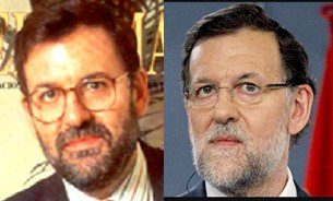 Rajoy ha cambiado bastantes veces de gafas. A la izquierda, cuando era ministro de Administraciones Públicas en el primer gobierno de Aznar, en torno a 1997. A la derecha, una imagen actual.