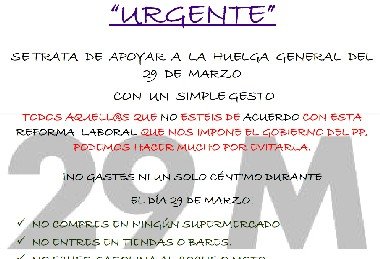 Un colectivo llama a que los ciudadanos hagan huelga general de consumo en día 29-M