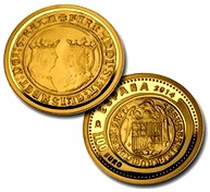 Esta nueva moneda de la RCM-FNMT se inspira en la pieza de 2 escudos de oro acuñada por los Reyes Católicos.