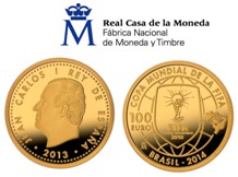 La Copa Mundial de la FIFA Brasil 2014 en dos monedas