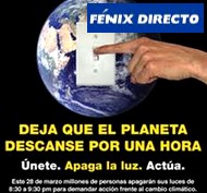 Fénix Directo apoya “La Hora del Planeta” para concienciar sobre el cambio climático