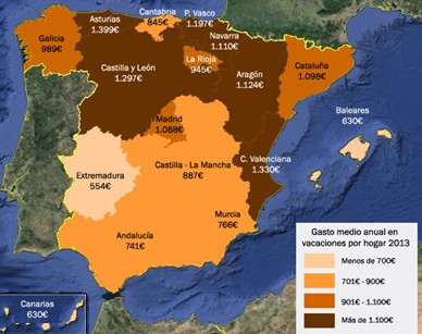 Sólo el 36% de las familias españolas se fue de vacaciones en 2013, un 8,4% menos que en 2010
