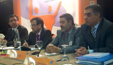 De izquierda a derecha, Manuel Martínez (Vpte.2º), Ángel Cardo (Presidente), José Bañales (Vpte. 1º), y José Ignacio Gutiérrez (Secretº. Gral.) de la CCP (Foto El Mundo Financiero).
