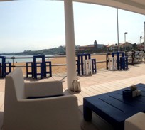 La plaza de Luanco, desayunos y meriendas frente al mar