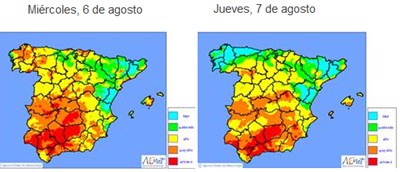 Crece el riego de incendios en la mitad sur de la península