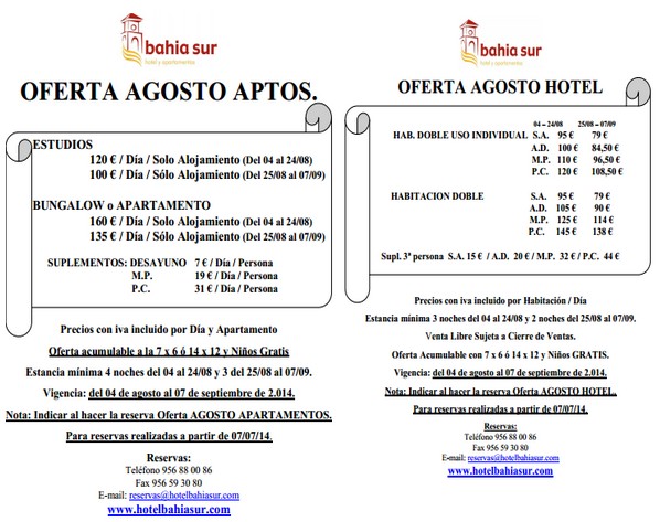 Bahia Sur en Cádiz, insuperable en relación calidad precio