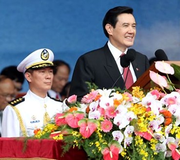 El presidente taiwanés Ma Ying-jeou, durante los actos de celebración
