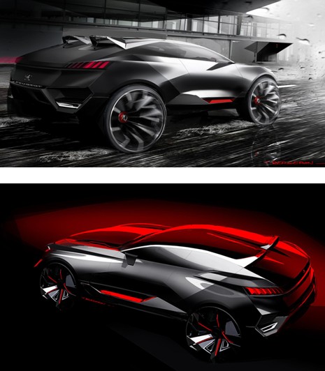 Peugeot Concept Quartz, el crossover del futuro presentado en el Salón de Paris