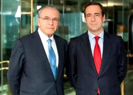 El presidente de CaixaBank, Isidro Fainé, y el consejero delegado, Gonzalo Gortazár.