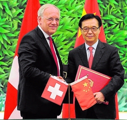 Avanza la firma de un acuerdo financiero entre China y Suiza