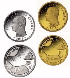 La Real casa de la Moneda-FNT lanza dos monedas conmemoran los 70 años de paz en Europa