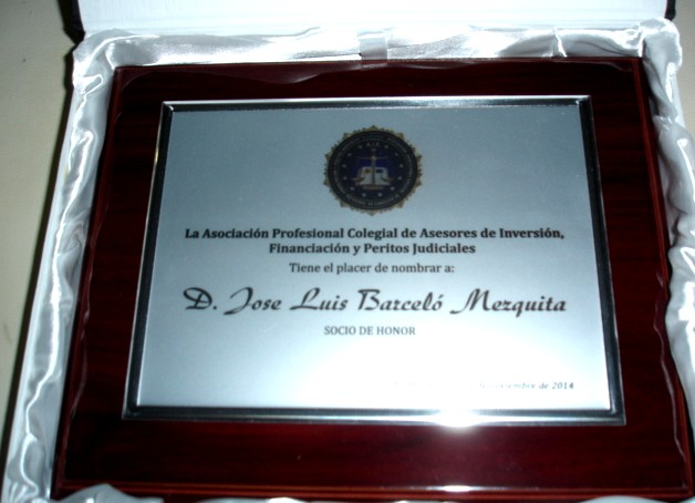 Nuestro Director, nombrado miembro de honor de la Asociación de Asesores de Inversión-AIF