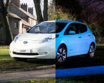 Nissan presenta el primer coche que brilla en la oscuridad