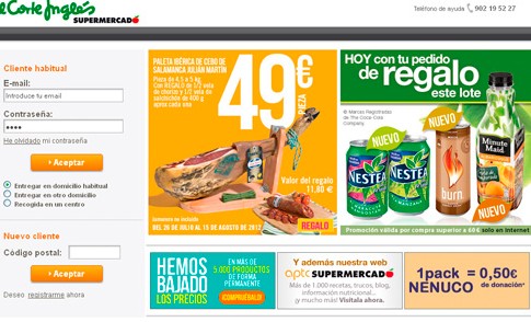 El Corte Inglés es uno de los mayores distribuidores online de España.
