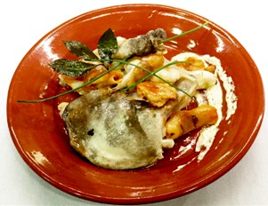 Mofletes de bacalao en su pil-pil.