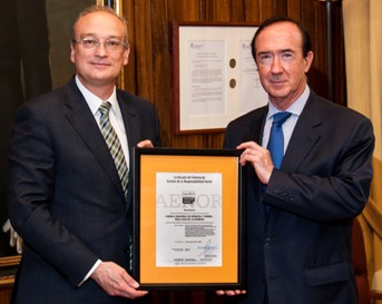 La Real Casa de la Moneda certifica su responsabilidad social