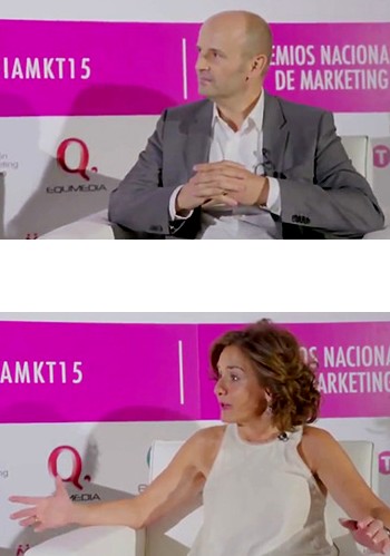 Arriba, David del Val, CEO de Telefónica I+D, y abajo, Gabriela Díaz Guardamino, directora de marketing de IKEA.