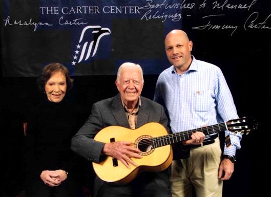 Junto al expresidente de los EEUU Jimmy Carter.