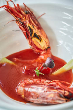 Bloody Mary de carabineros con palo cortado.