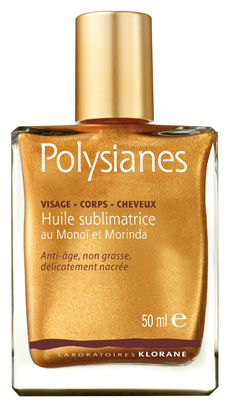 Polysianes, los cuidados solares y sublimadores a base de aceite de monoi de Klorane