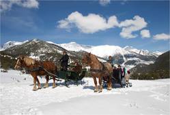 Un paseo en trineo tirado por caballos en el Valle de Arán