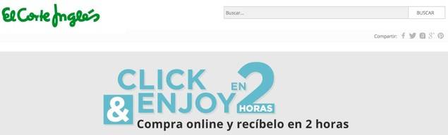 El Corte Inglés lanza un servicio de compra online con entrega en sólo dos horas