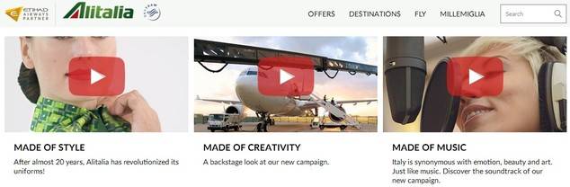 Acceda a la noticia y al vídeo de la nueva campaña de Alitalia.