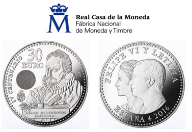 Moneda conmemorativa del IV Centenario de la muerte de Miguel de Cervantes