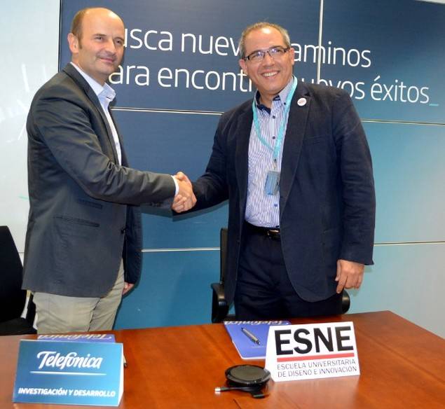 David del Val, CEO de Telefónica I+D, y Rafael Díaz, Director General de ESNE.