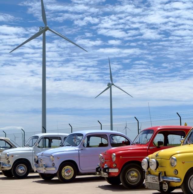 Los parques eólicos, en la ruta del ‘Club Seat 600 de Burgos’