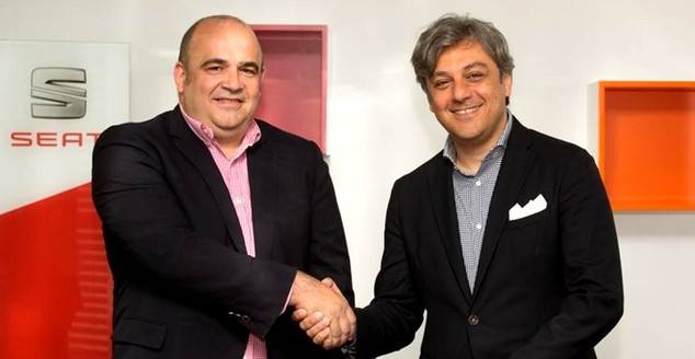 Carlos Blanco, socio de Conector y Luca de Meo, Presidente de Seat.