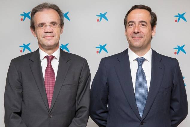 Jordi Gual, presidente de CaixaBank y Gonzalo Gortázar, consejero delegado de CaixaBank.