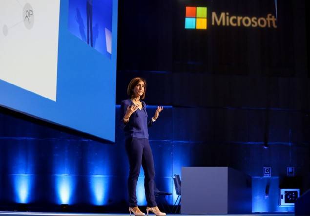 Pilar López durante su intervención en Microsoft Summit.