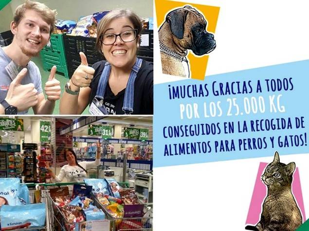 El Corte Inglés entrega 35.000 kilos de pienso para mascotas a un centenar de protectoras de animales