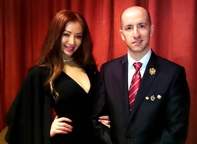 La empresaria china Veline Ong junto a Su Alteza Real el Príncipe Jorge Ruricovich.