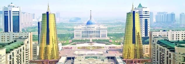 Vista de Astana, la futurista capital de Kazajstán.