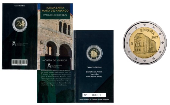 Nueva moneda de 2 euros de la Iglesia de Santa María del Naranco