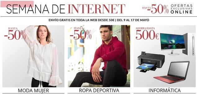 El Corte Inglés inicia la Semana de Internet con descuentos en su web de hasta el 50%