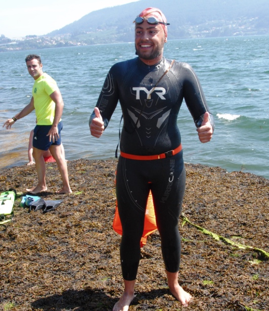 Sergio Torres se proclamó campeón de la VI Batalla de Rande de natación en aguas abiertas