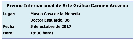 La Real Casa de la Moneda-FNMT entrega el Premio Internacional de Arte Gráfico Carmen Arozena