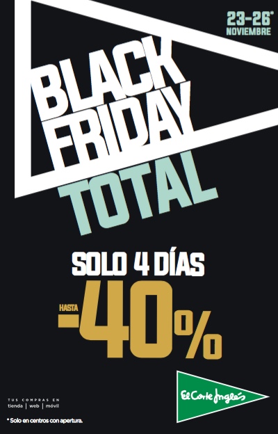 El Corte Inglés celebra el Black Friday con ofertas únicas y descuentos de hasta el 40%