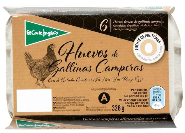 El Corte Inglés adelanta a 2025 su compromiso para que los huevos de marca propia sean libres de jaula