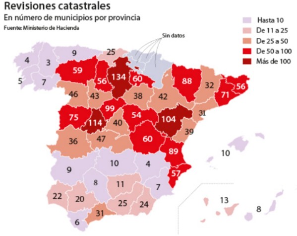 Subirán hasta cinco impuestos en 2018 con la actualización de los valores catastrales