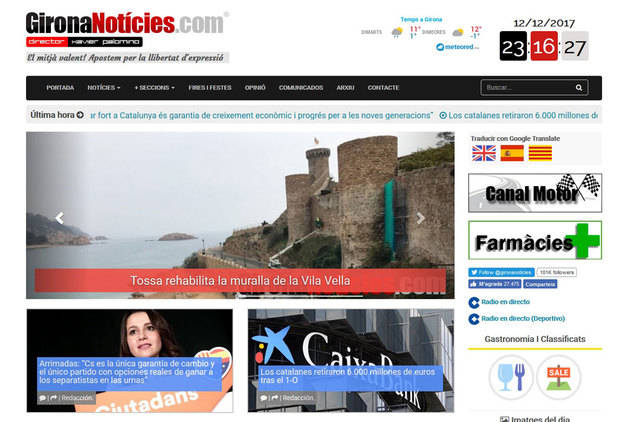 GironaNoticies.com supera los 8 millones de visitas durante el 2017