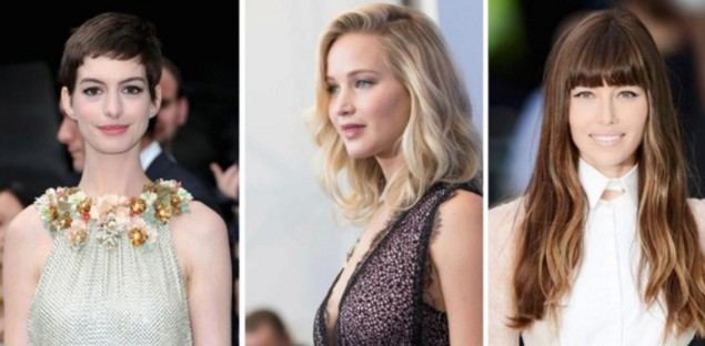 Las actrices Anne Hathaway con un corte boyish, Jennifer Lawrence con tono Cream Soda y las mechas shatush de Jessica Biel