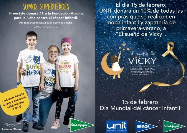 El Corte Inglés y sus marcas de moda para niños colaboran contra el cáncer infantil