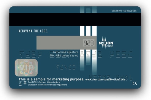 Motion Code, el código de seguridad cambiante para tarjetas